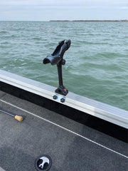 Brocraft 60-degree rod holder on a Smoker Craft boat for quick rod access
