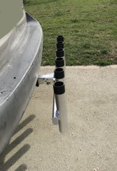 Brocraft swing-down tailgate feature shown during baiting