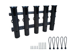 Brocraft Tackle Rack 5-Rod overview showing compact, space-saving rod storage.