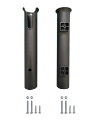 Brocraft black tackle rack rod holder, front view with easy access hole.