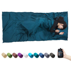 BROWINT silk sleeping bag liner wide offers roomy comfort for tall travelers