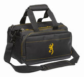 Browning bag front view highlights water-resistant fabric and secure gate-mouth closure.