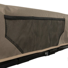 Illustration of adjustable strap attached to headrest on Browning cover
