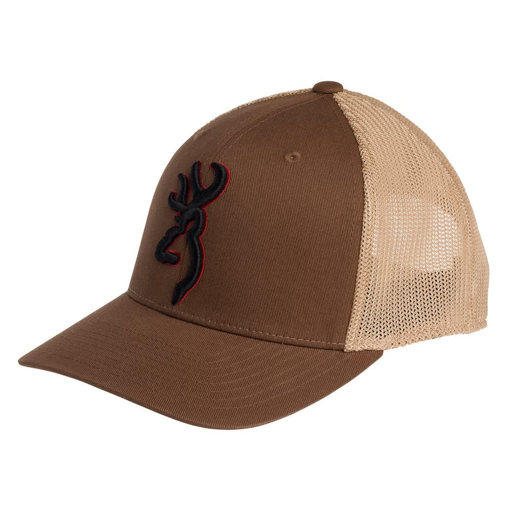 Browning Bloodline Brown cap, front view, breathable fabric for all-day outdoor comfort.