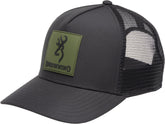 Browning Newton cap in black, front view, lightweight and breathable for outdoor wear.
