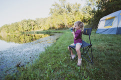 Browning Dakota chair with a sturdy tripod steel frame for reliable support.