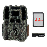 Browning Dark Ops DCLN camo camera front view with high-resolution image capability