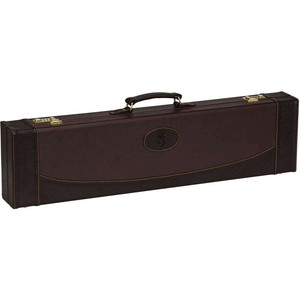 Browning Encino II fitted case in chestnut leather protecting your shotgun during travel
