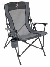 Browning folding camping chair mesh-seat for breathable outdoor comfort.