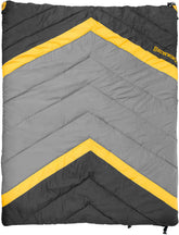 Browning Side-by-Side 0-Degree Bag gray-charcoal setup ready for two campers.
