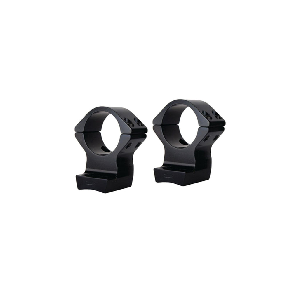 Browning X-Lock scope rings in gloss secure a 1-inch optic for quick target acquisition