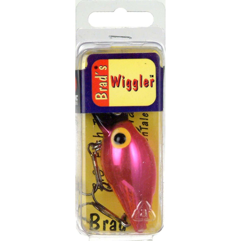 B.S. Fish Tales Wiggler pink-black lure with wiggle action for versatile freshwater fishing