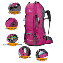 Bseash 60L backpack shoe storage keeps dirt away from clothes