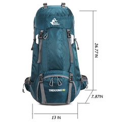 Bseash 60L backpack side pocket with water bottle for hydration on hikes