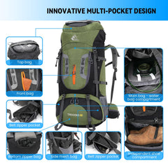Bseash 80L shoe pocket helps keep dirty footwear separate