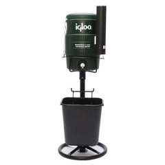 BSN Tidi-Cooler Stand/Basket in green keeps a 5-gallon cooler off the court securely.
