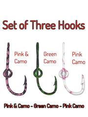 BT Outdoors camo hat hook close-up shows rugged finish and pattern