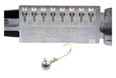 BT Outdoors Do It Mold round head jig 1/8 oz in action with steady drops
