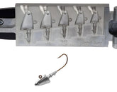 BT Outdoors Do It Mold Shad Head Jig 1/4 oz with ring and barb collar for hook sets.