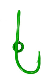 BT Outdoors Eagle Claw lime green hat hook on cap, durable and versatile.