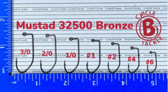 BT Outdoors Mustad 32500 hook with 90-degree bend eye detail for deep-water jigging.
