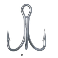 BT Outdoors Rapala 9626 O'Shaughnessy treble hook closeup highlighting sharp point and sturdy build