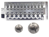 BT Outdoors Round Split Shot Sinker front view with easy line attachment.
