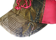 BT Outdoors three-hook camo set offers versatile cap, tie, or accessory use