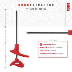 Stainless steel hook inside BUBBA 6-in Hook Extractor