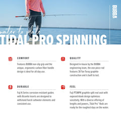 BUBBA Tidal Pro corrosion-resistant Fuji guides endure saltwater.