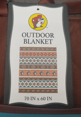 Buc-ee's Beaver Outdoor Blanket spread for family outdoor activities.