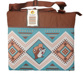 Buc-ee's Beaver Outdoor Blanket folded pillow with strap for portable comfort.