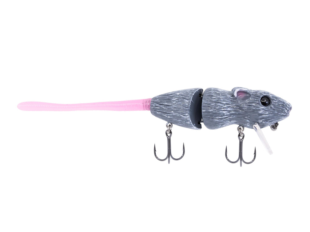 Bucca Brand Baby Bull Rat shows topwater action to attract shallow-water bass.