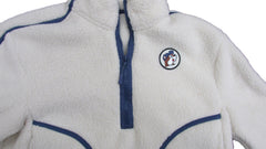 Buc-ee's sherpa fleece jacket quarter-zip detail showing easy layering and warmth