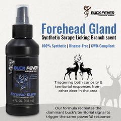 Buck Fever deer attractant rope delivers scent to mock scrapes from above.