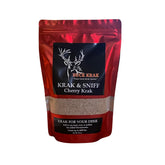 Buck Krak Krak & Sniff Cherry bottle pour attracts deer and turkey with enhanced aroma.