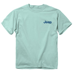 Buck Wear Jeep Cat Ride T-Shirt Island Reef back view highlights premium print durability.