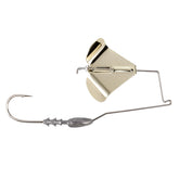 Buckeye Lures G-Buzz bait with gold blade, side view, optimized for explosive topwater action.
