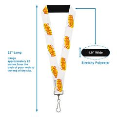 Buckle-Down Seinfeld lanyard metal swivel hook keeps keys secure and accessible.