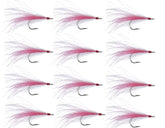 Bucktail Teaser White/Pink lure angled view