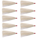 Bucktail Teasers 10-pack slide bucktail tubes beige close-up