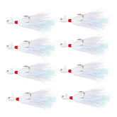 White Bucktail Jig 3/8oz front view