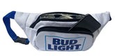 Bud Light fanny pack with insulated compartment keeping up to 3 beers cold on outdoor adventures.