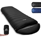 BUERTS lightweight sleeping bag packed in a backpack for easy travel.