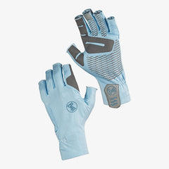 Buff Aqua+ Gloves Key West Sky with UPF50 protection and secure grip for outdoors