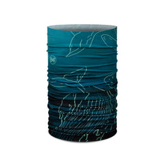 Buff Original EcoStretch scarf worn as neck gaiter for versatile protection on the run.