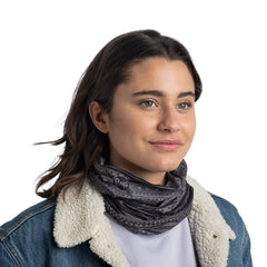 Buff Original US Anira Graphite worn as hat for cool-weather warmth.