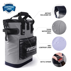 Buffalo Gear 18L capacity holds up to 20 cans for beach day