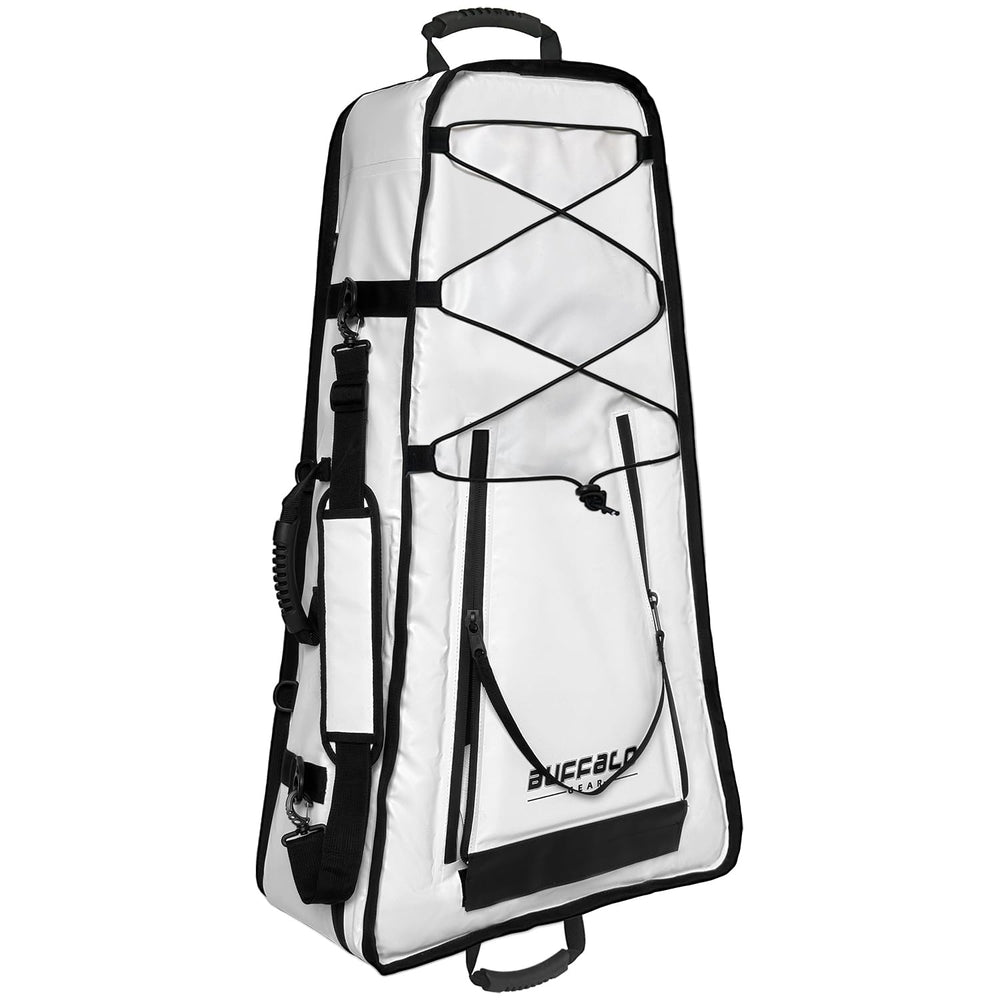 Buffalo Gear kayak cooler exterior highlights rugged durability for on-water use.