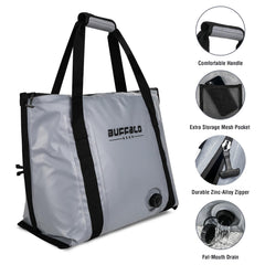 Buffalo Gear lightweight portable bag ready for on-the-go fishing.